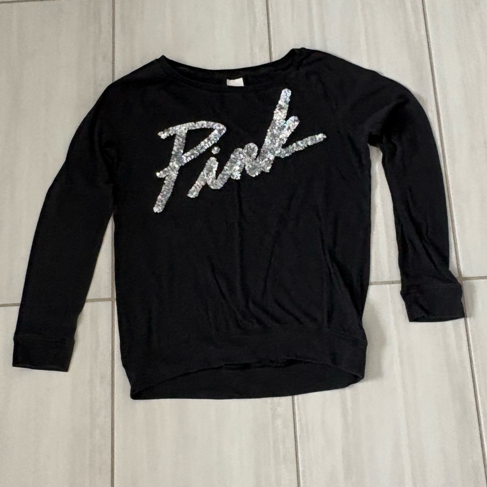 Victoria's Secret Black Top with Silver Accents
